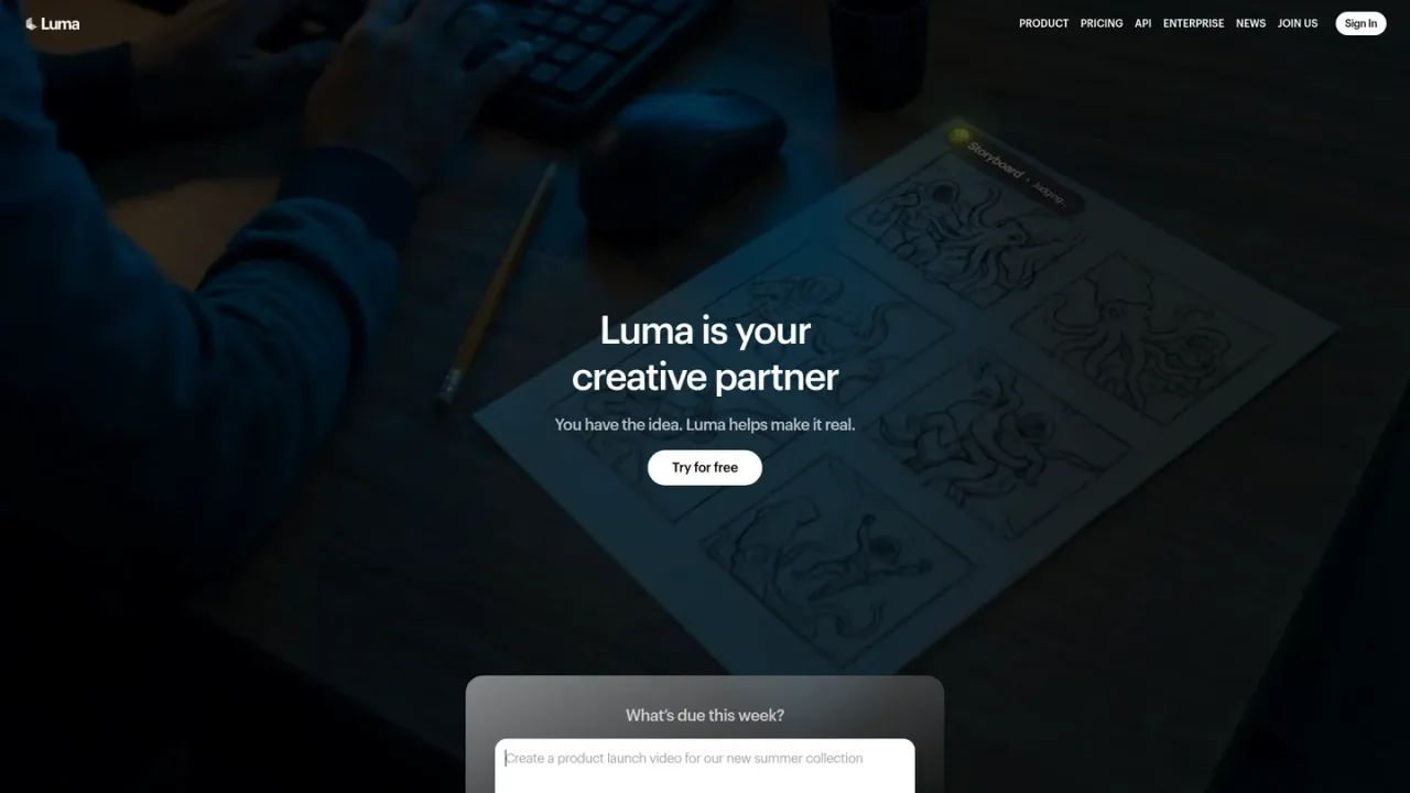 Luma Dream Machine screenshot