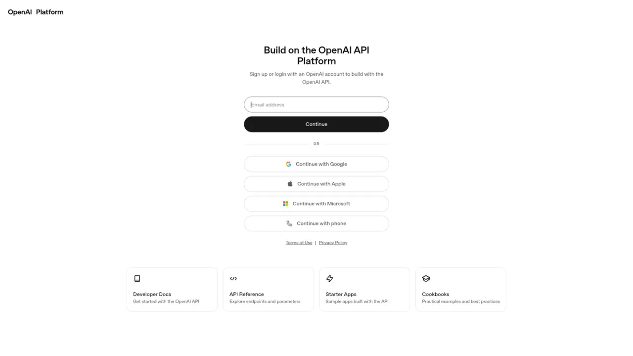 OpenAI Platform screenshot