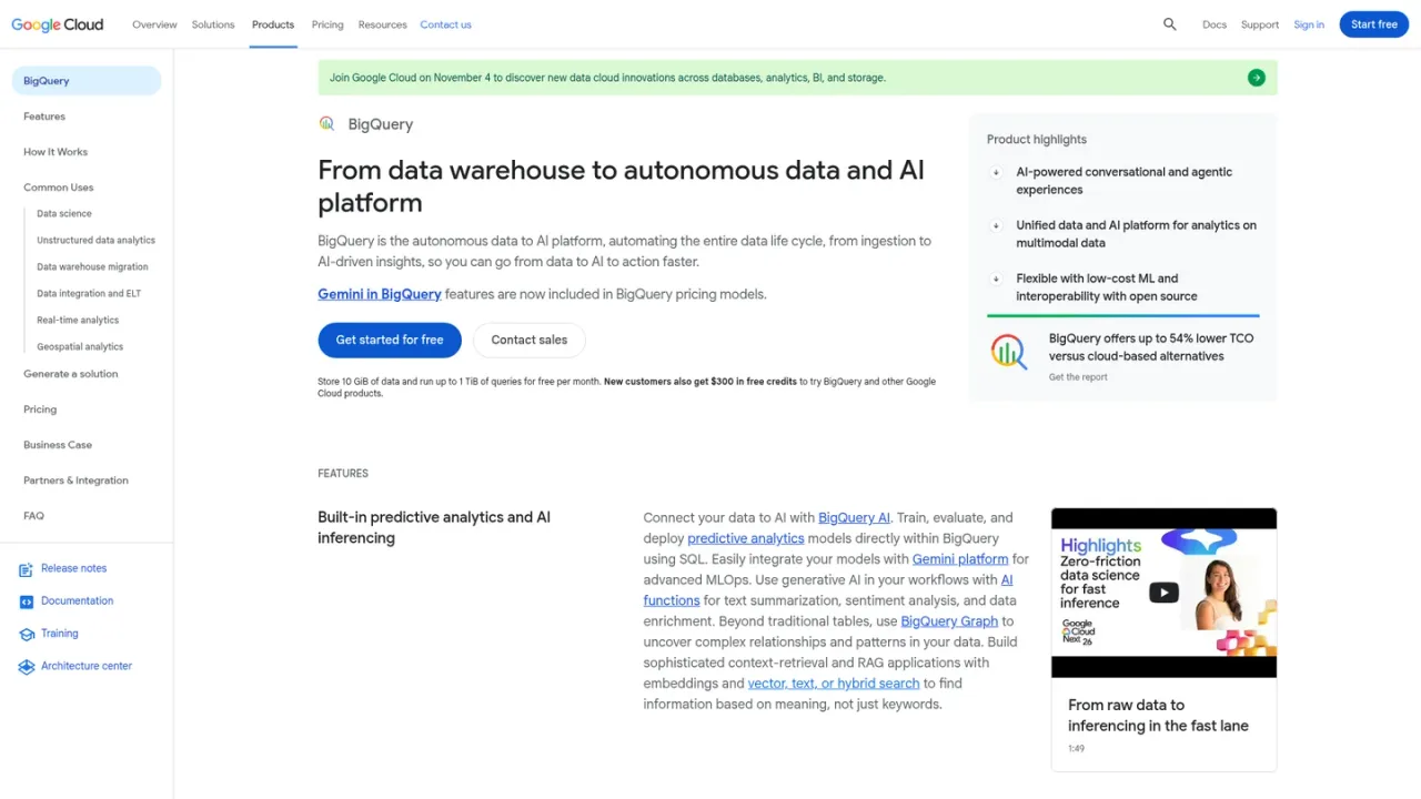 BigQuery screenshot
