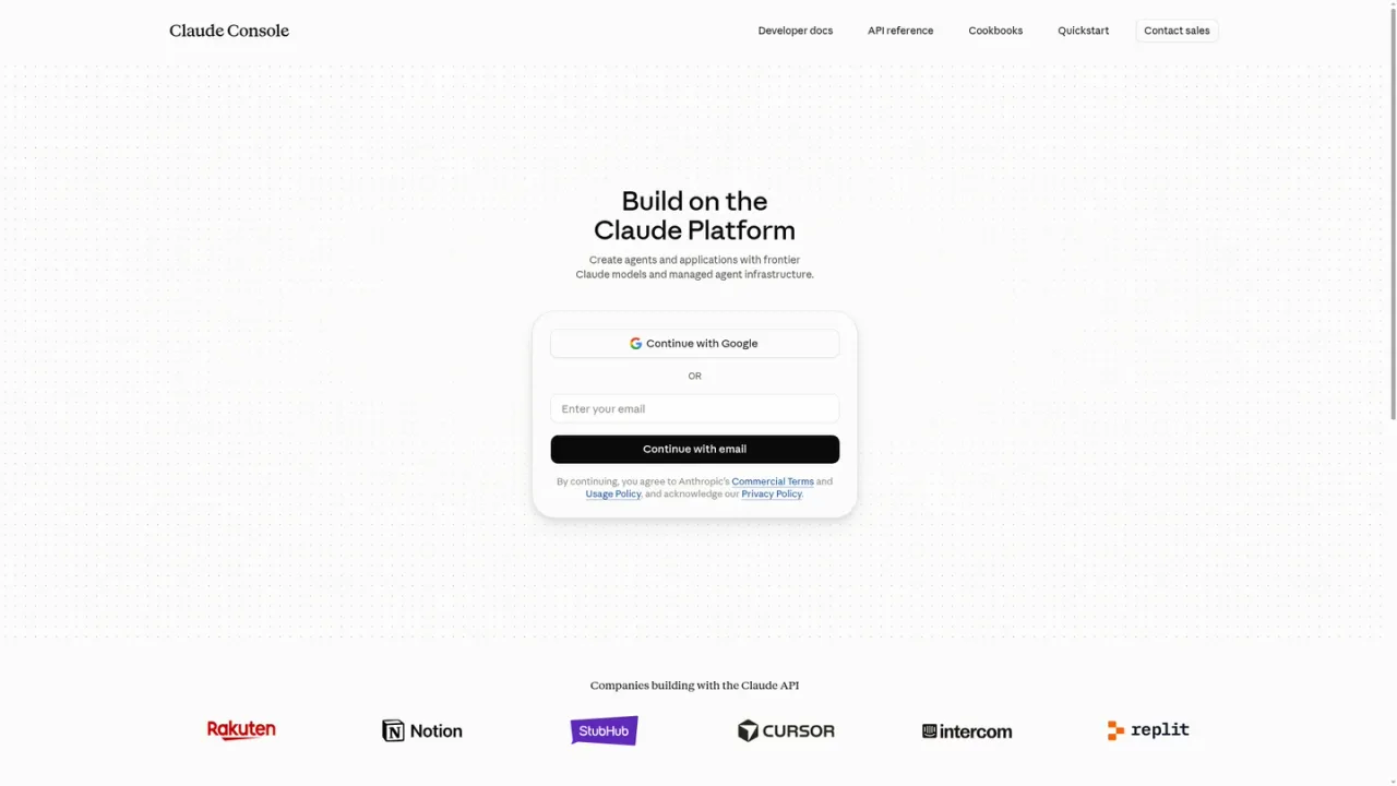 Claude Developer Platform screenshot