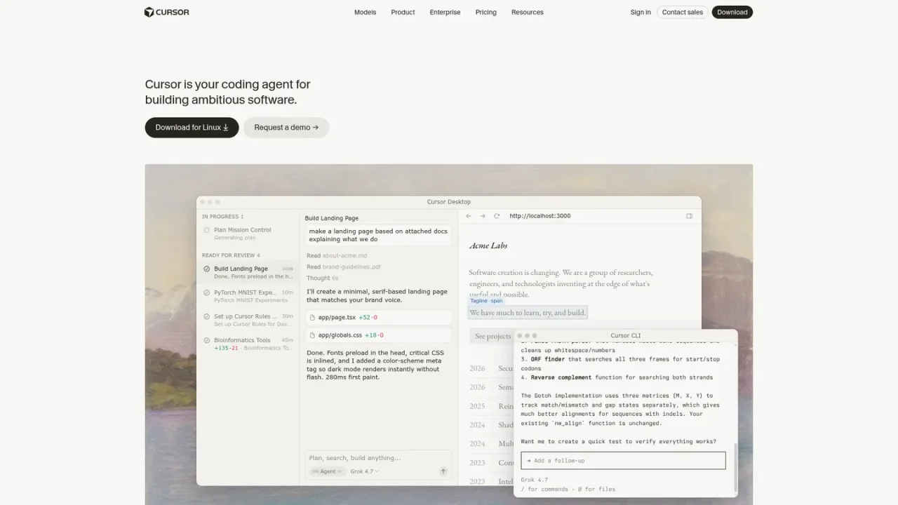 Cursor screenshot