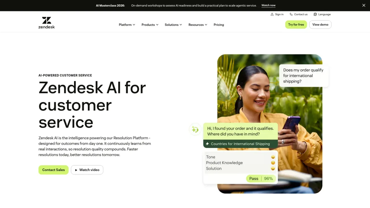 Zendesk AI screenshot