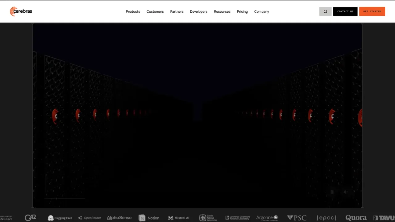 Cerebras screenshot