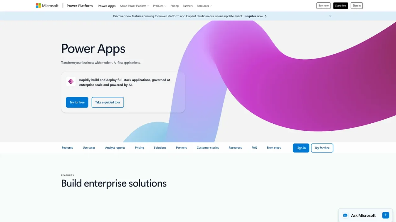 Microsoft Power Apps screenshot