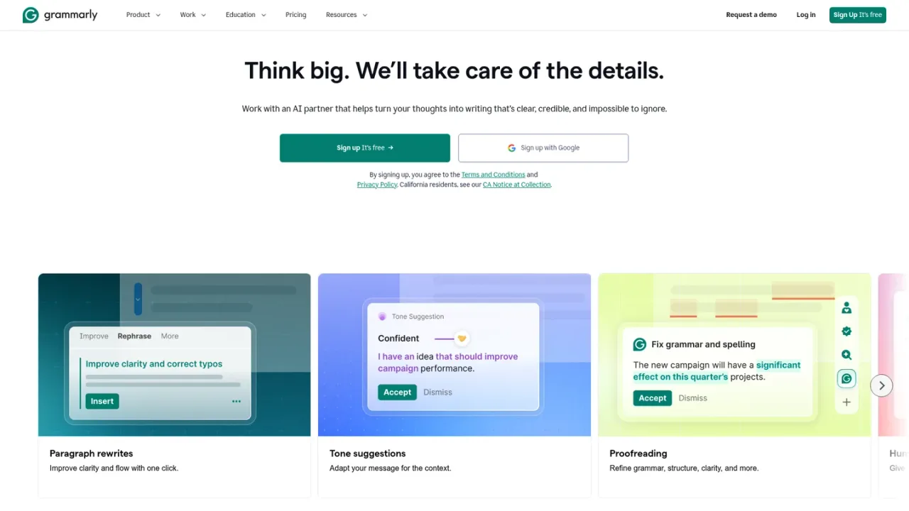 Grammarly screenshot