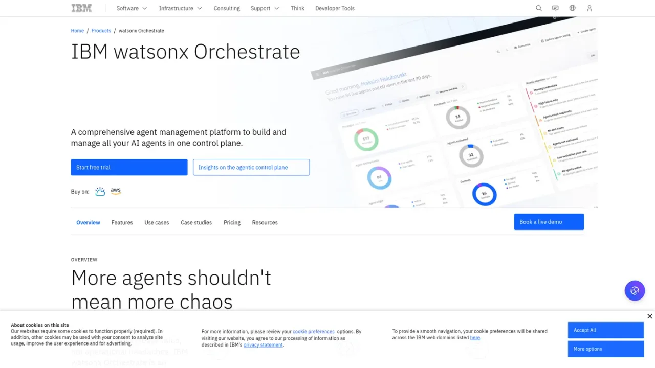 IBM watsonx Orchestrate screenshot