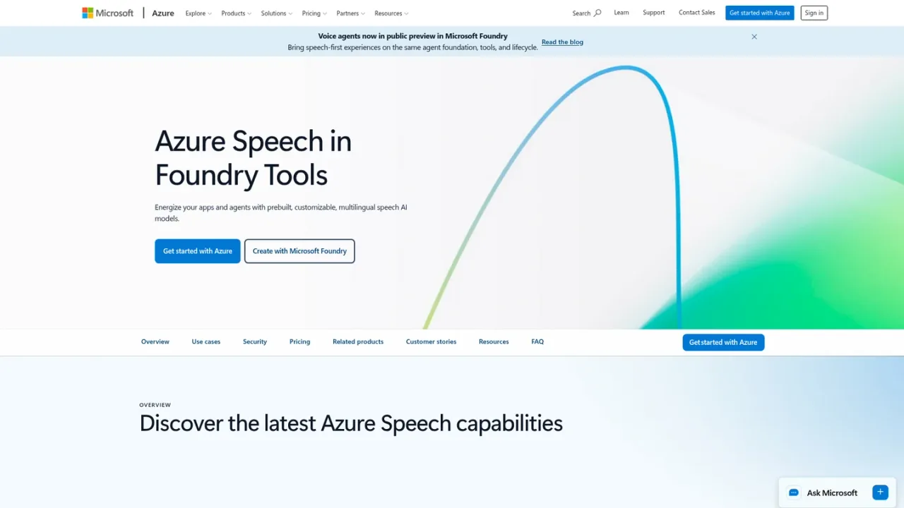 Azure Speech screenshot