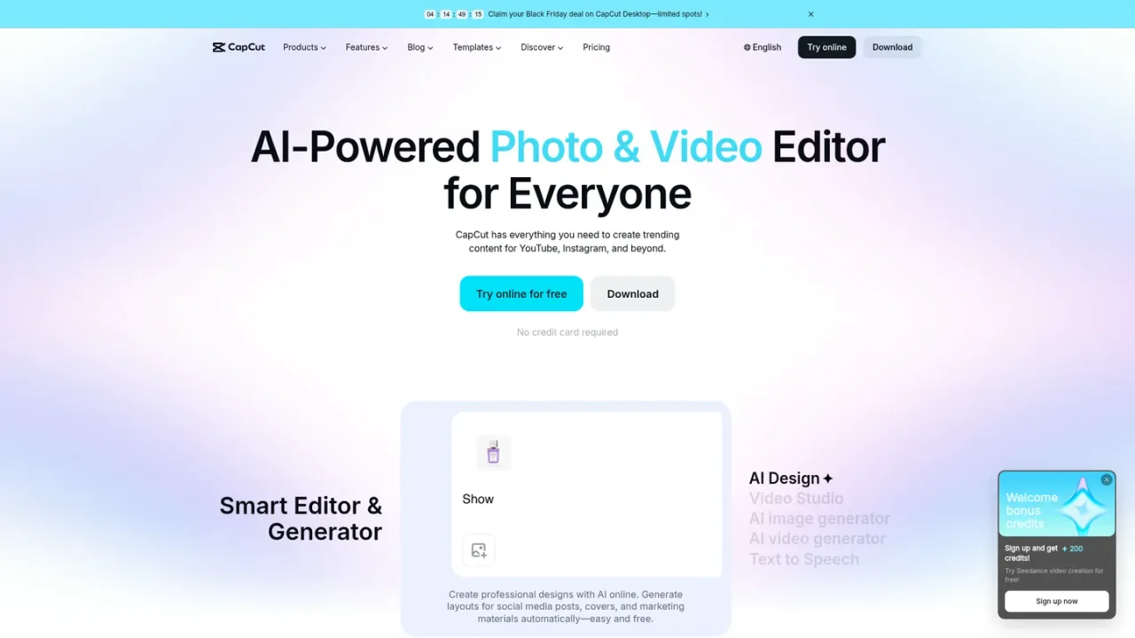 CapCut Web screenshot