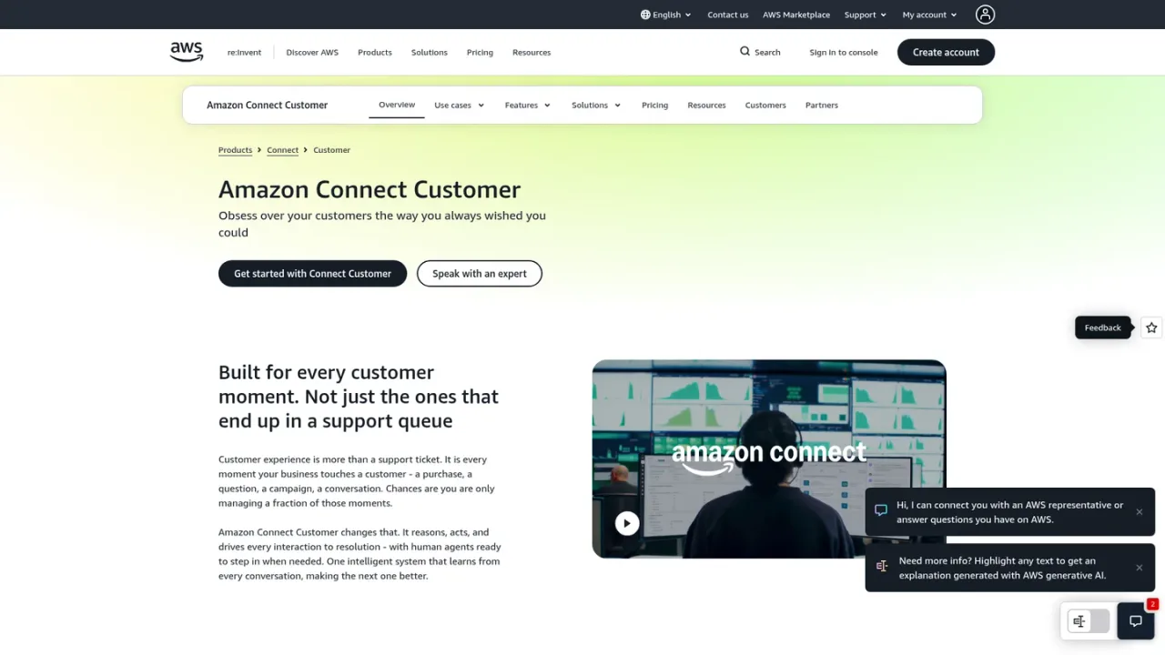 Amazon Connect Customer 截图