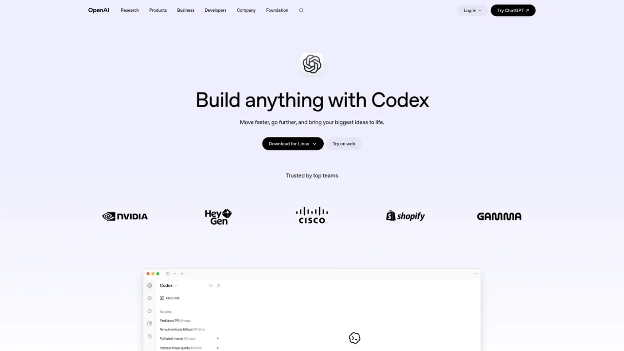 Codex screenshot