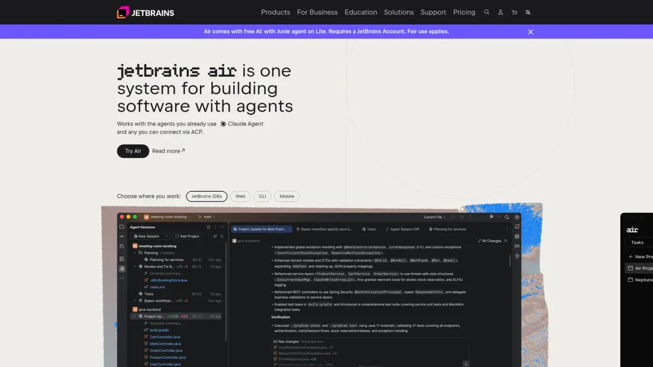 JetBrains Air screenshot
