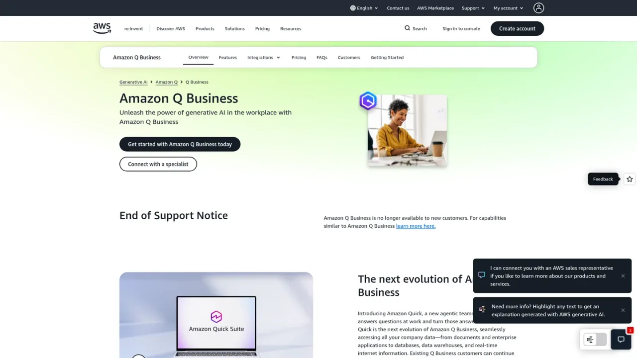 Amazon Q Business 截图