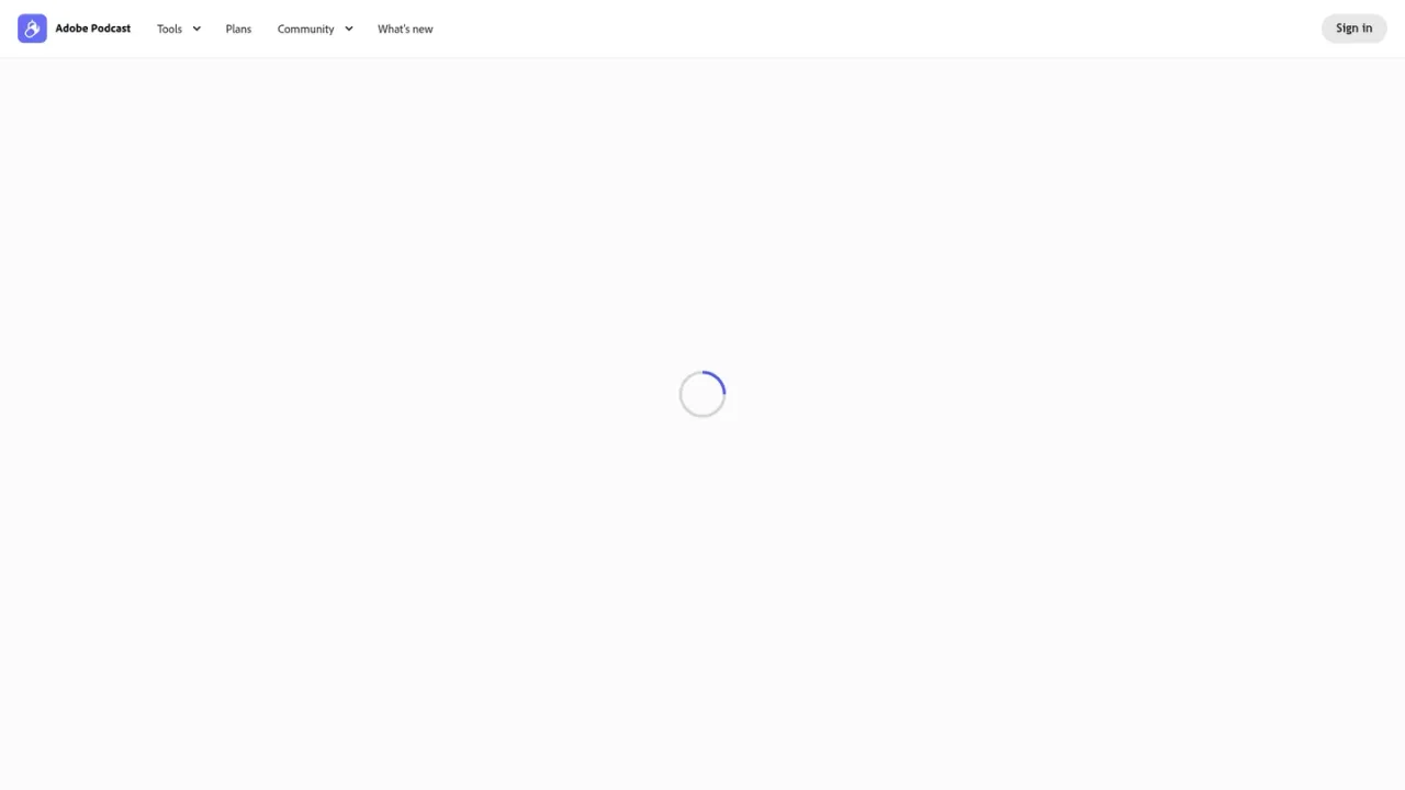 Adobe Podcast screenshot