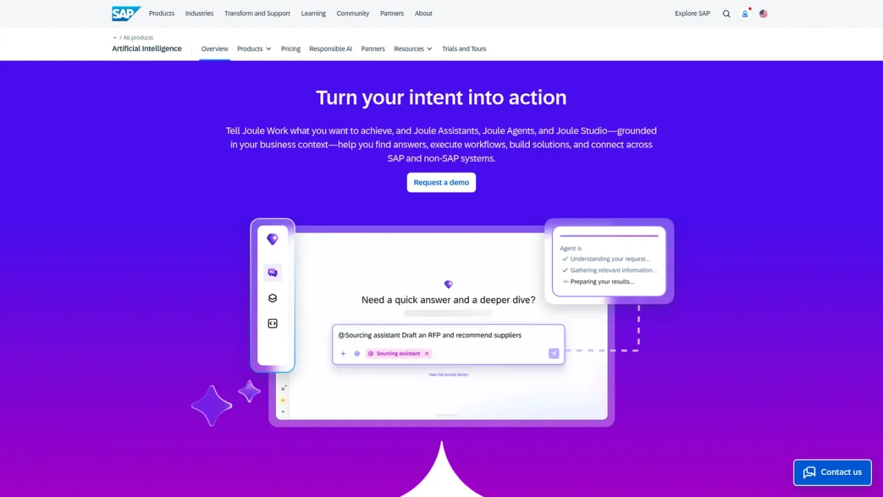 SAP Business AI screenshot