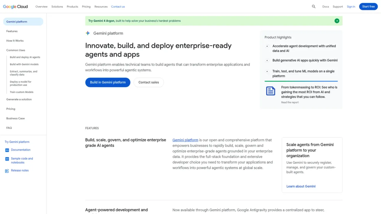 Gemini Enterprise Agent Platform screenshot